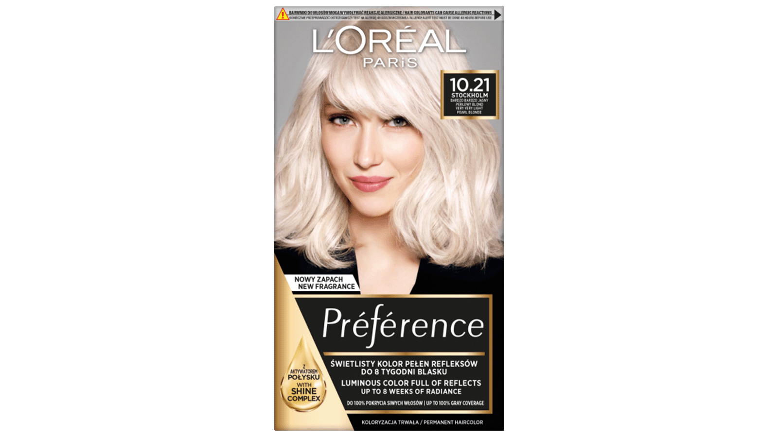 Préférence L'Oréal Paris Farba do trwałej koloryzacji 10.21 Stockholm Bardzo Bardzo Jasny Perłowy Blond